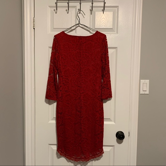 Guess | Trixee Lace Dress | Heartache Red (M) - Picture 2 of 3